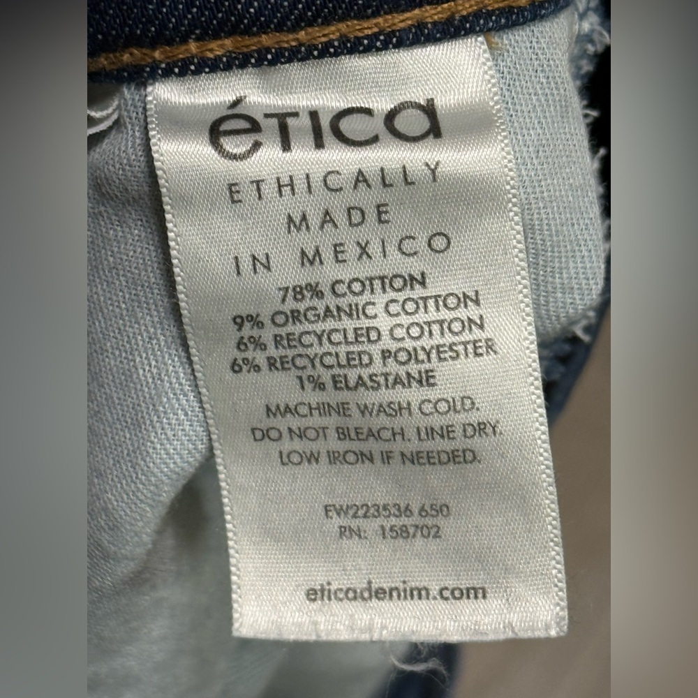 Etica Romi Mid-Rise Wide Leg Jeans Size 30 - Picture 10 of 12